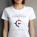 Live By A Compass Women's Red Bright T-Shirt