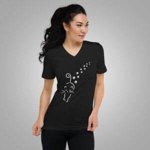 Purrfect Paws V-Neck Women's T-Shirt
